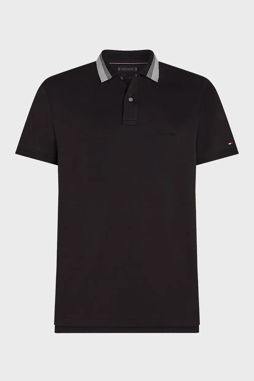 Чоловіче чорне поло INTERLOCK COLLAR 5