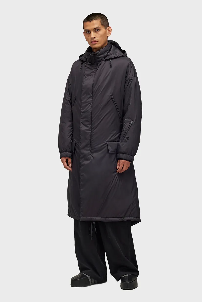ジャケット・アウター Y Мужская черная парка Y-3 Padded Hooded adidas IW7486 — MD-Fashion