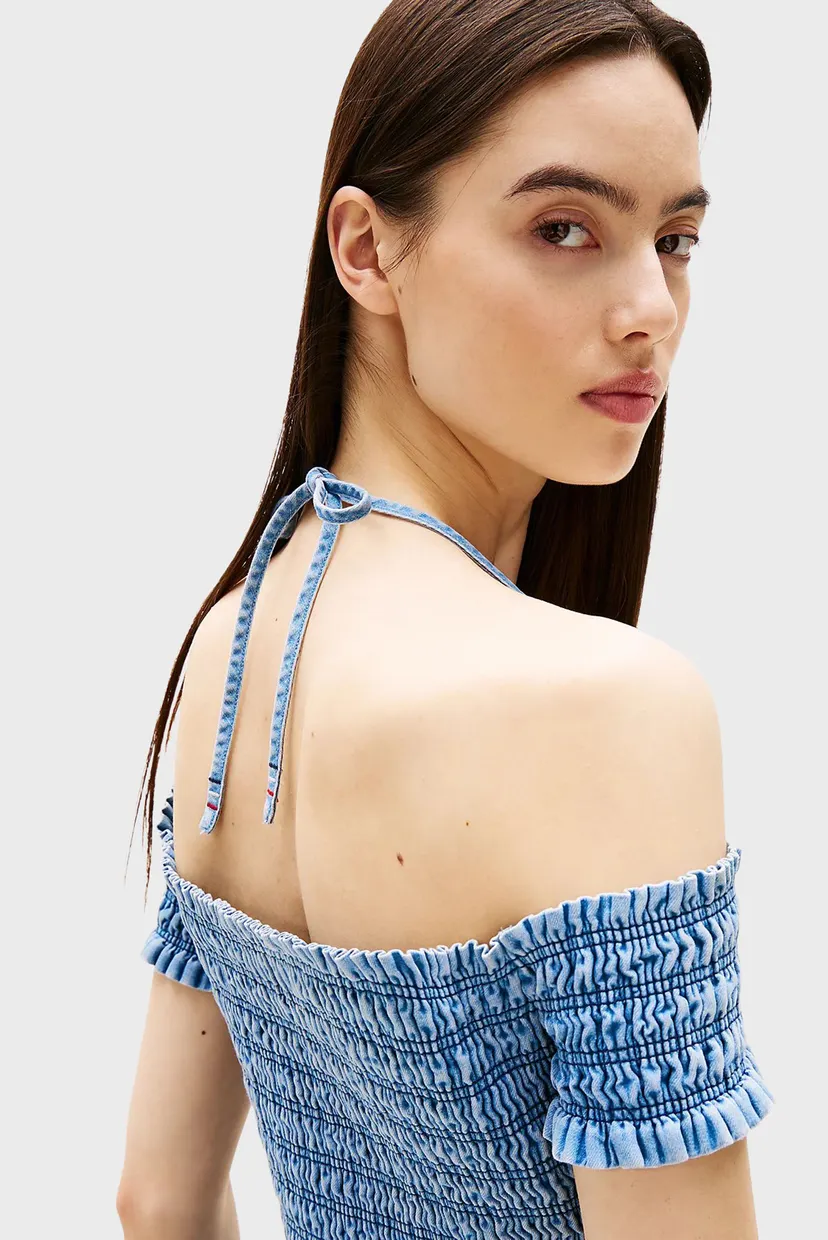 Женское голубое джинсовое платье CHAMBRAY 4