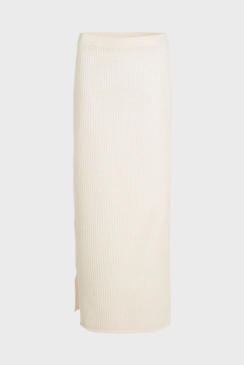 Женская белая юбка TJW  OPEN STITCH MAXI 4