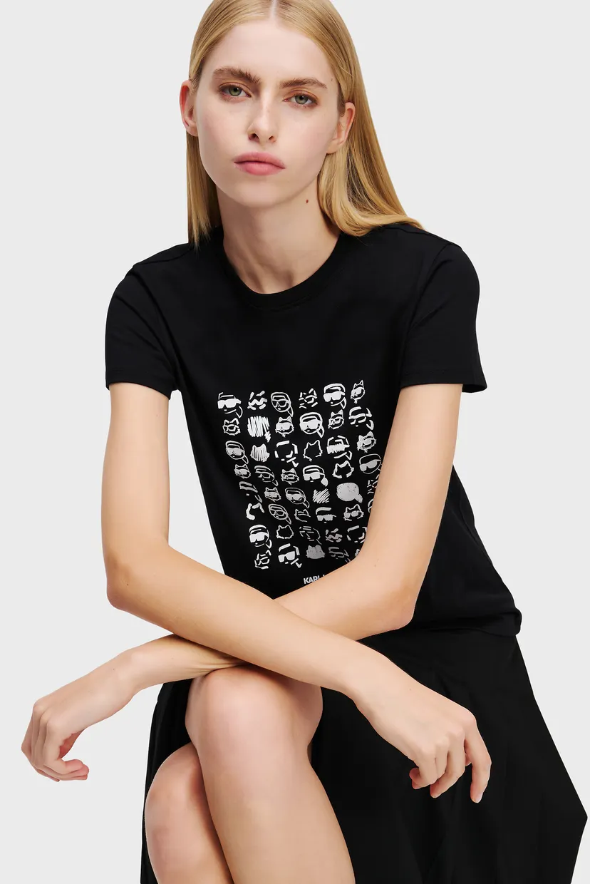 Жіноча чорна футболка IKON SEASONAL LOGO 4