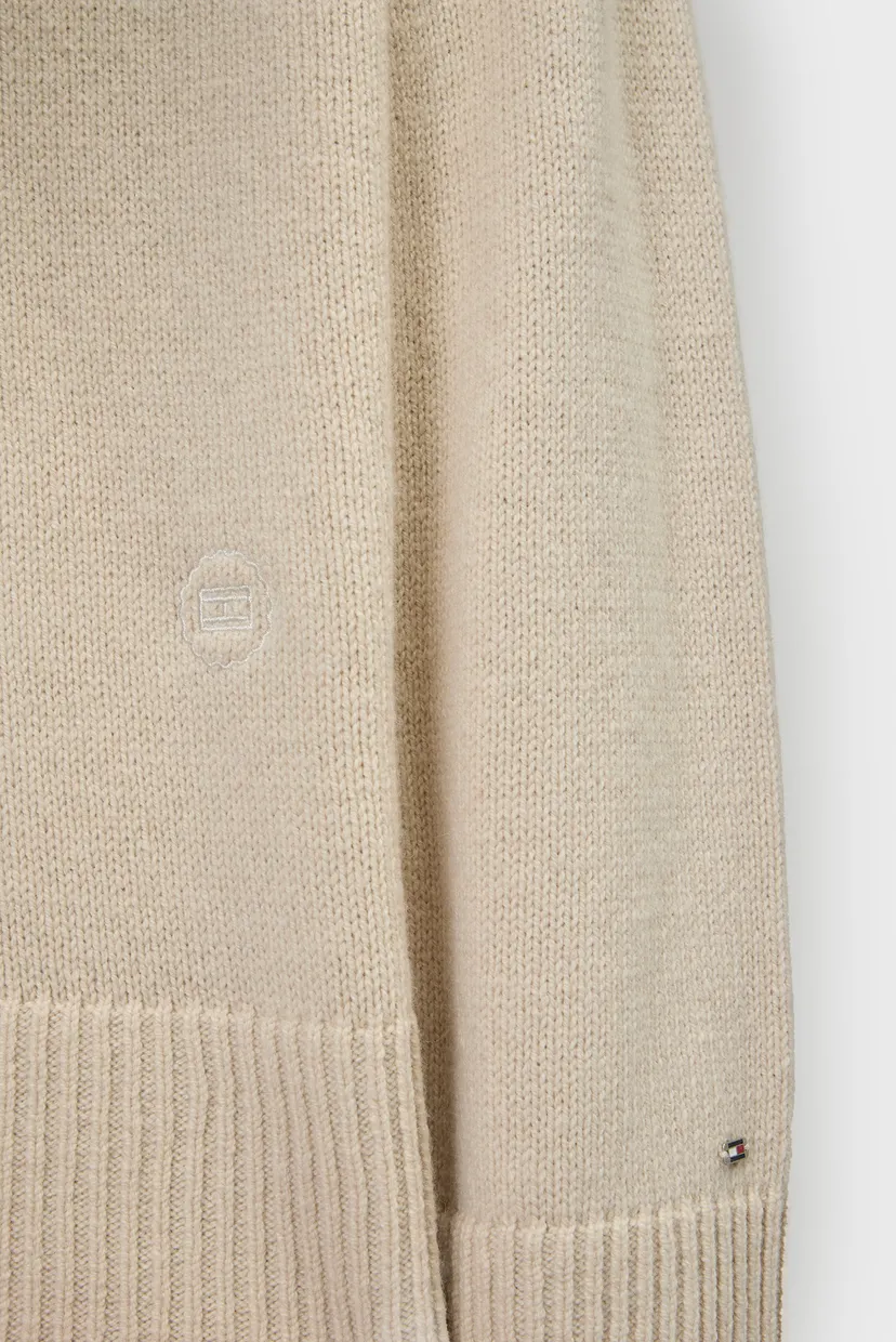 Женский бежевый пуловер WOOL BLEND V-NK OVERSIZED SWT 3