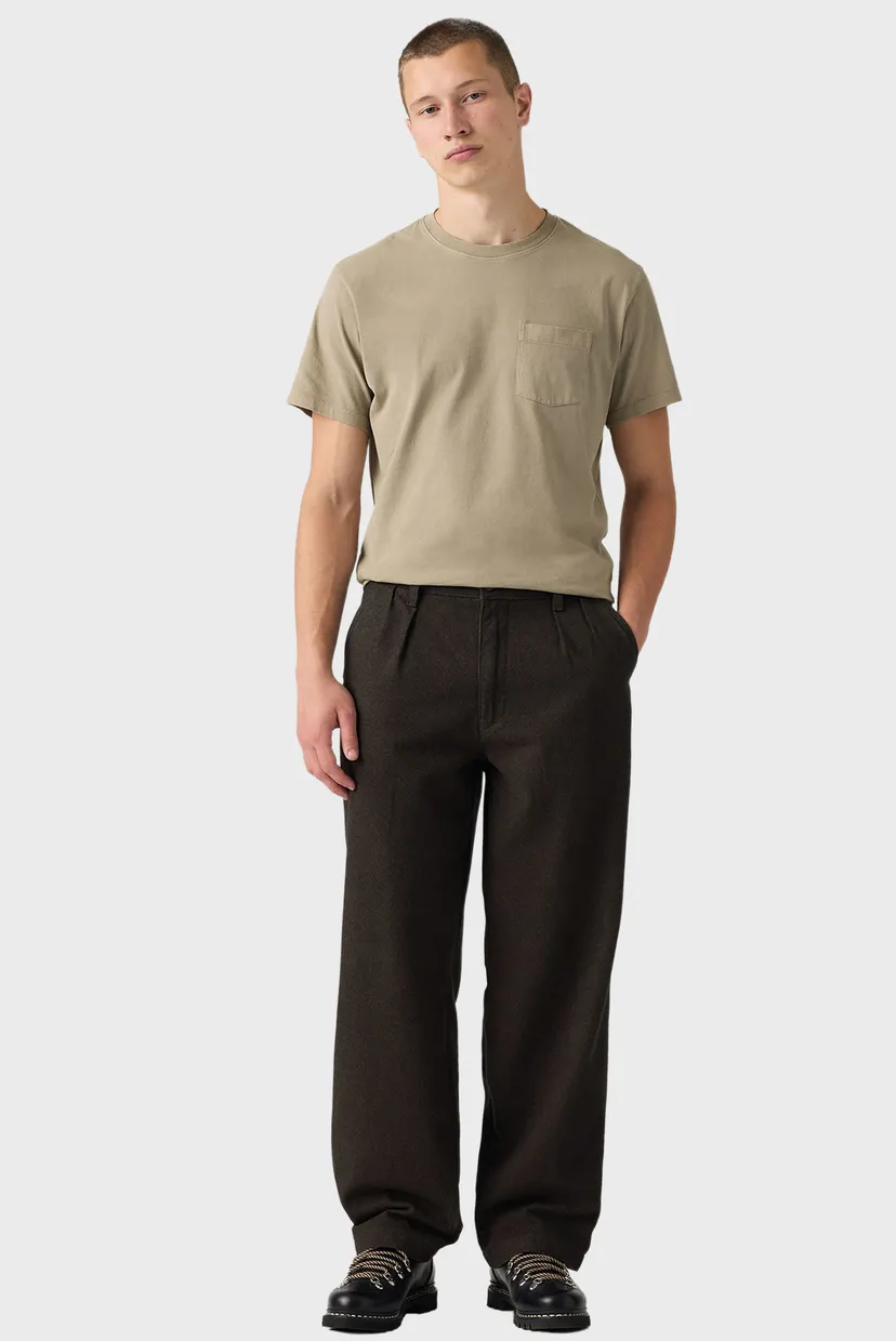 Мужские темно-коричневые брюки XX Chino Baggy Pleated 6