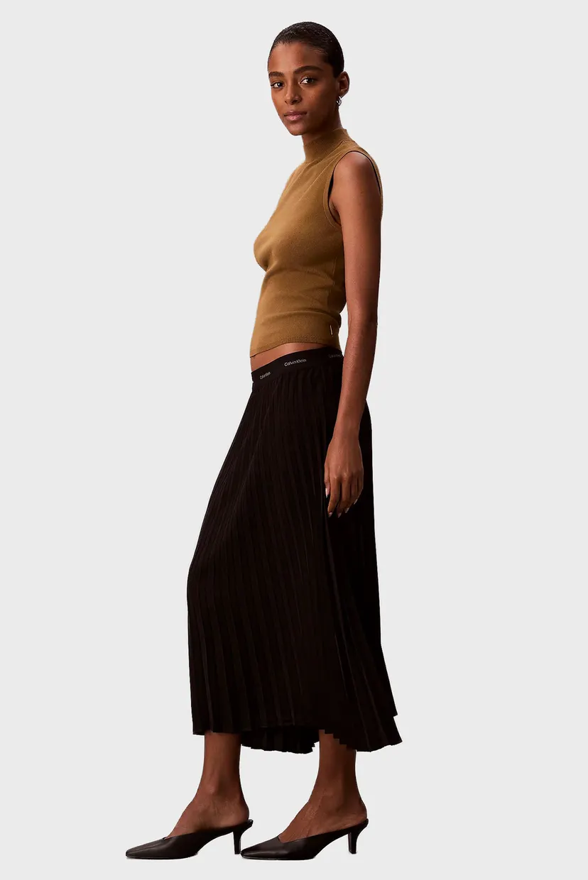 Жіноча чорна плісирована спідниця PLEATED 3
