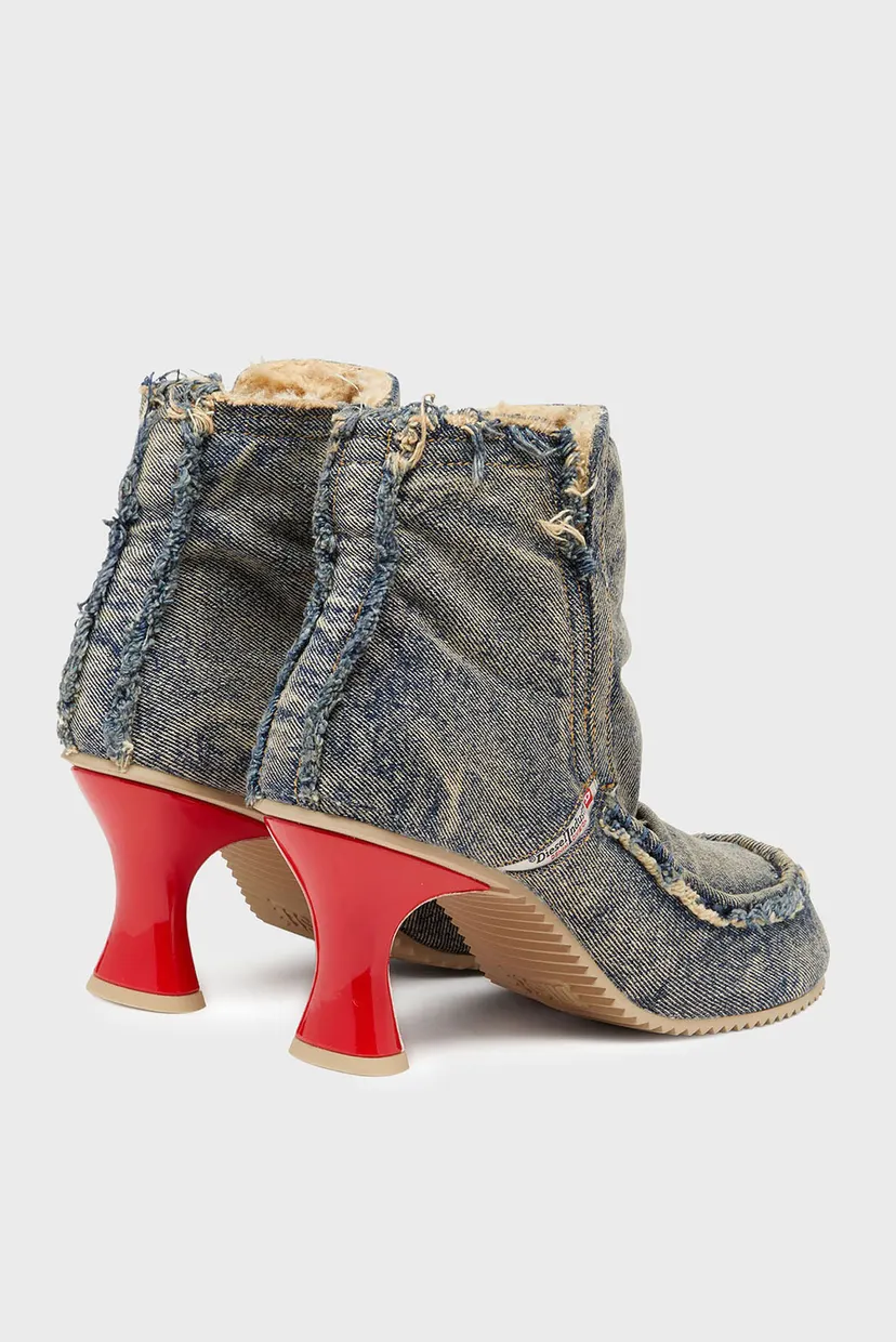 Жіночі сині джинсові ботильйони WOODSTOCK D-WOODSTOCK HEEL AB BOOTS 6