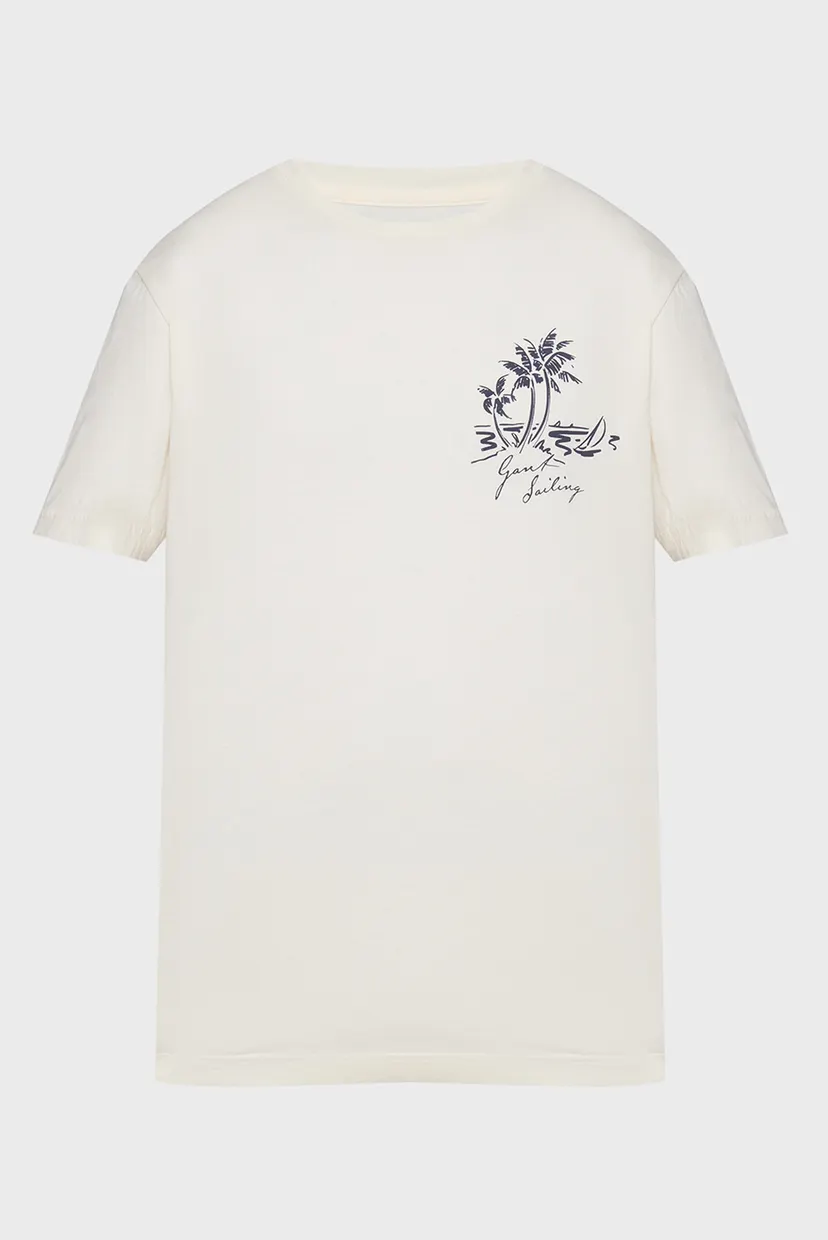 Чоловіча біла футболка SUNFADED PRINTED T-SHIRT 5