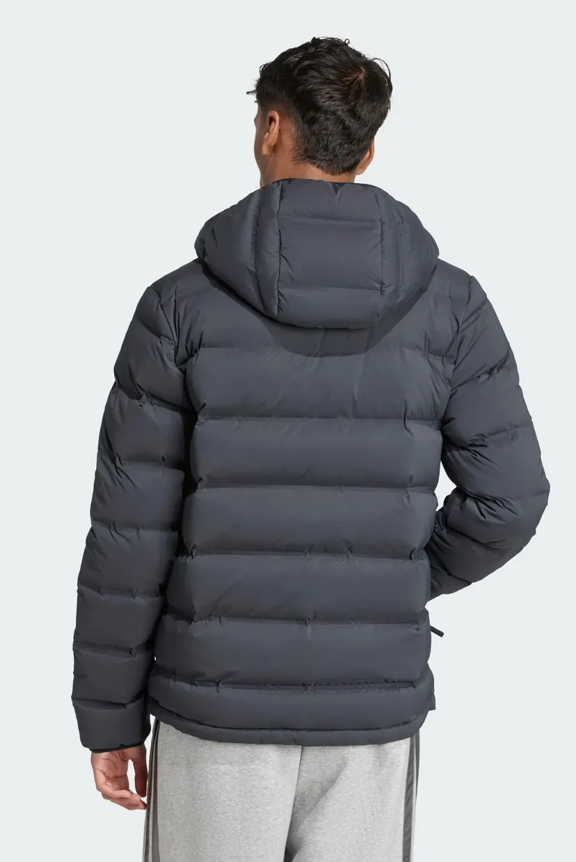 Мужской черный пуховик Helionic CLIMAWARM Stretch Hooded 3