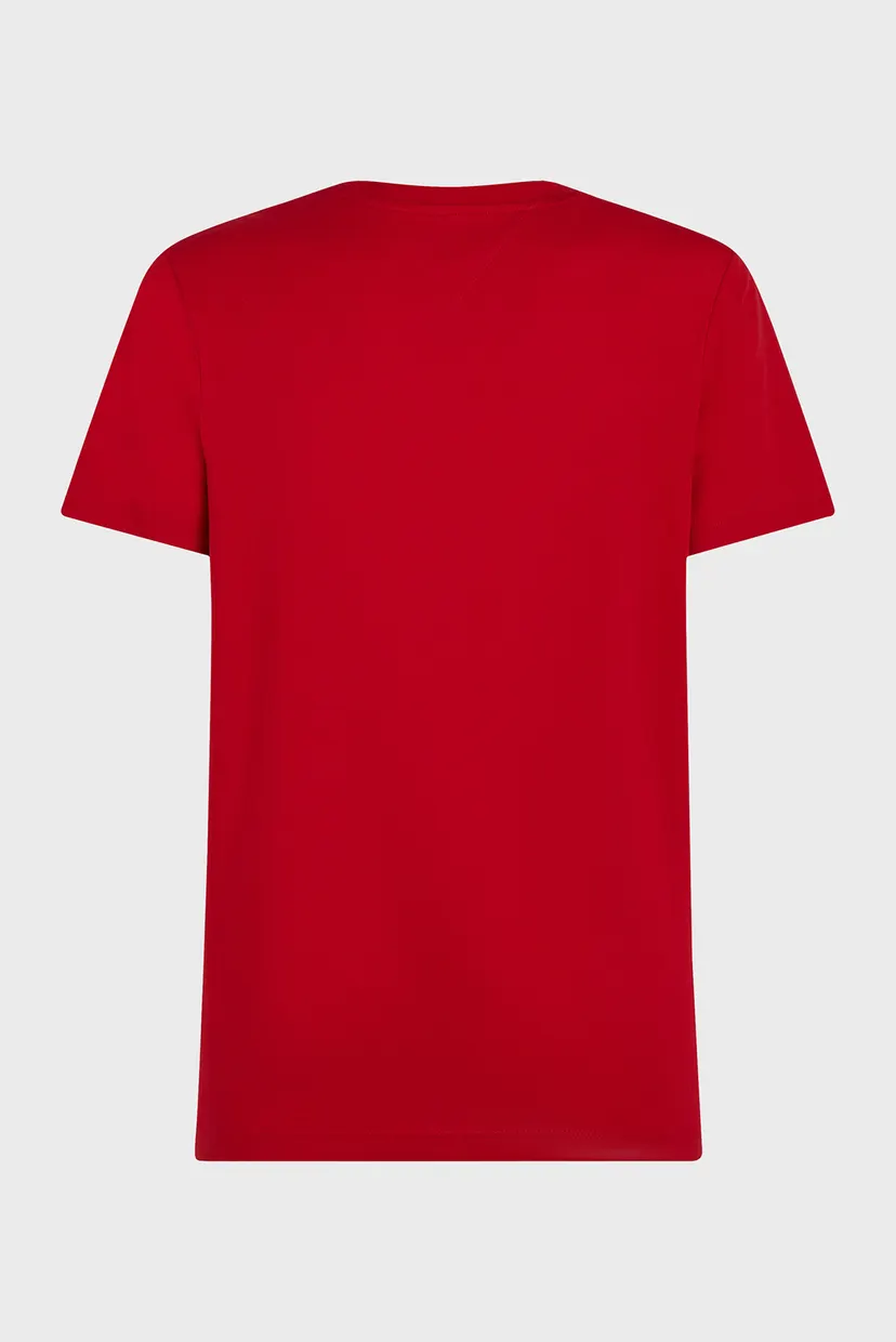 Чоловіча червона футболка HILFIGER CENTER STACK TEE 6