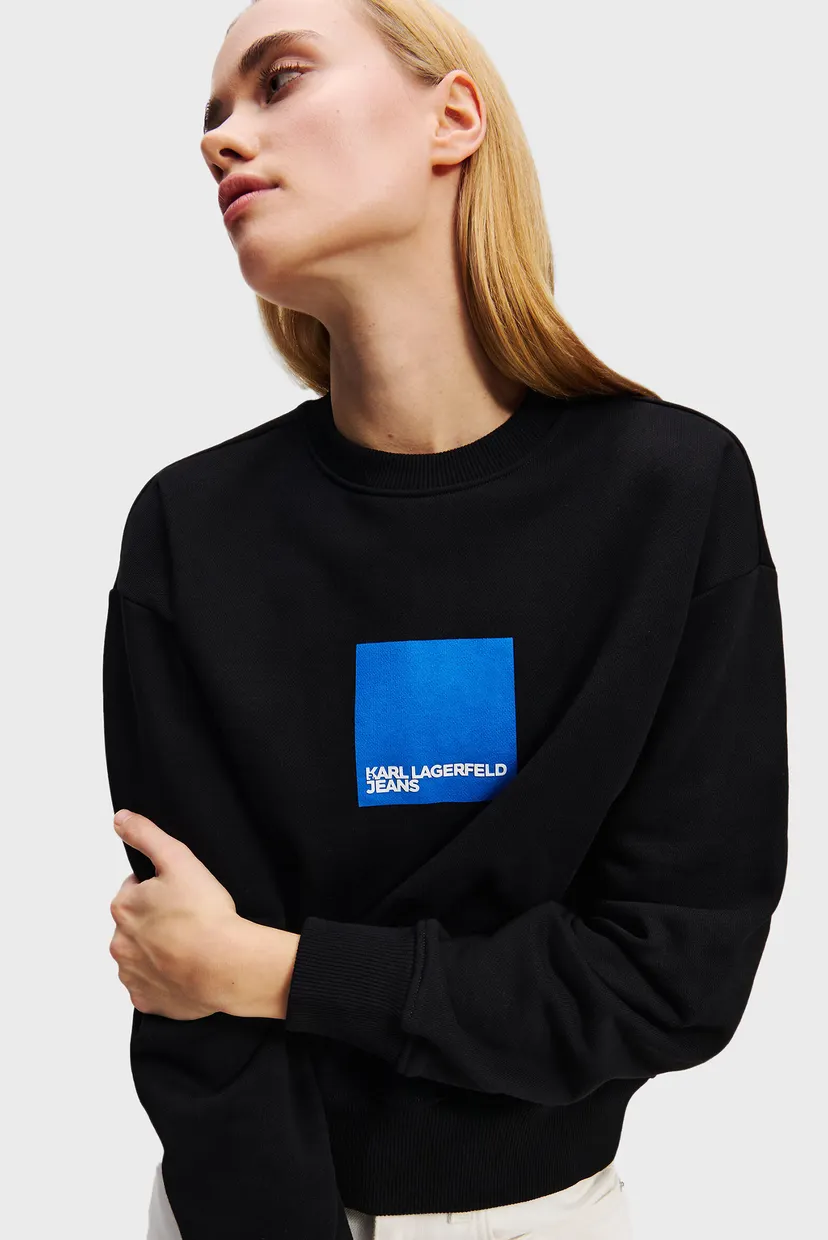 Женский черный свитшот REG BOX LOGO SWEAT 4