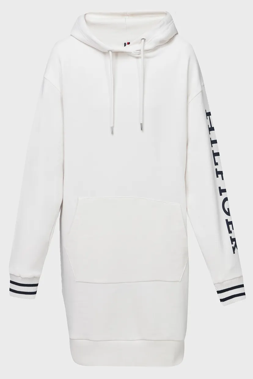Женское белое платье REG MONOTYPE SLV HOOD SHORT DRS 5