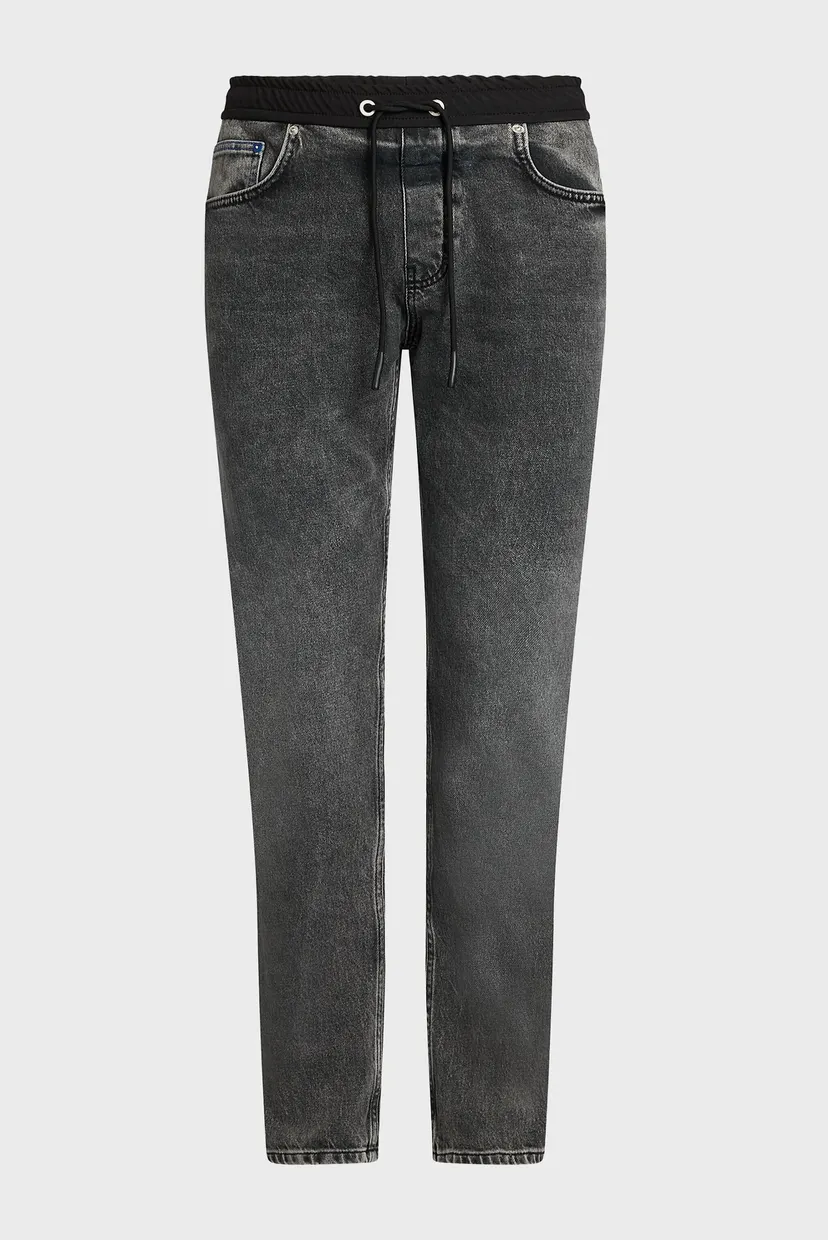 Мужские черные джинсы KLJ TAPERED DENIM 6