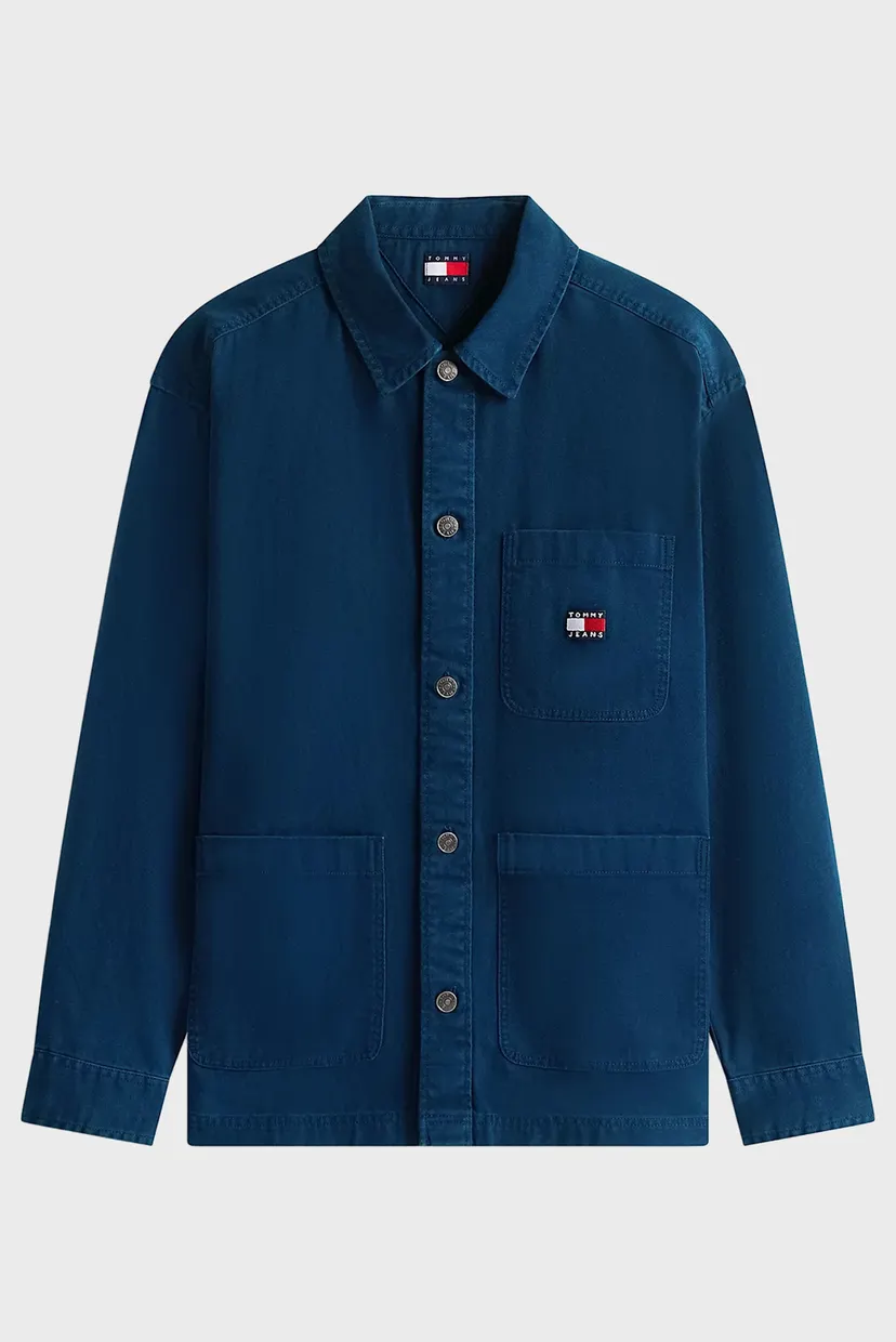 Мужская темно-синяя рубашка ESSENTIAL OVERSHIRT EXT 5