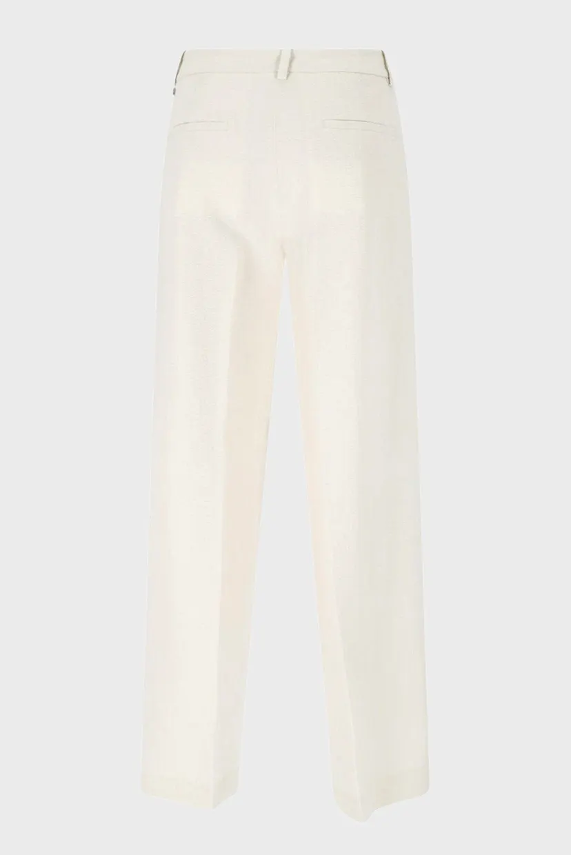 Жіночі білі брюки SOFT SEERSUCKER WIDE LEG 6