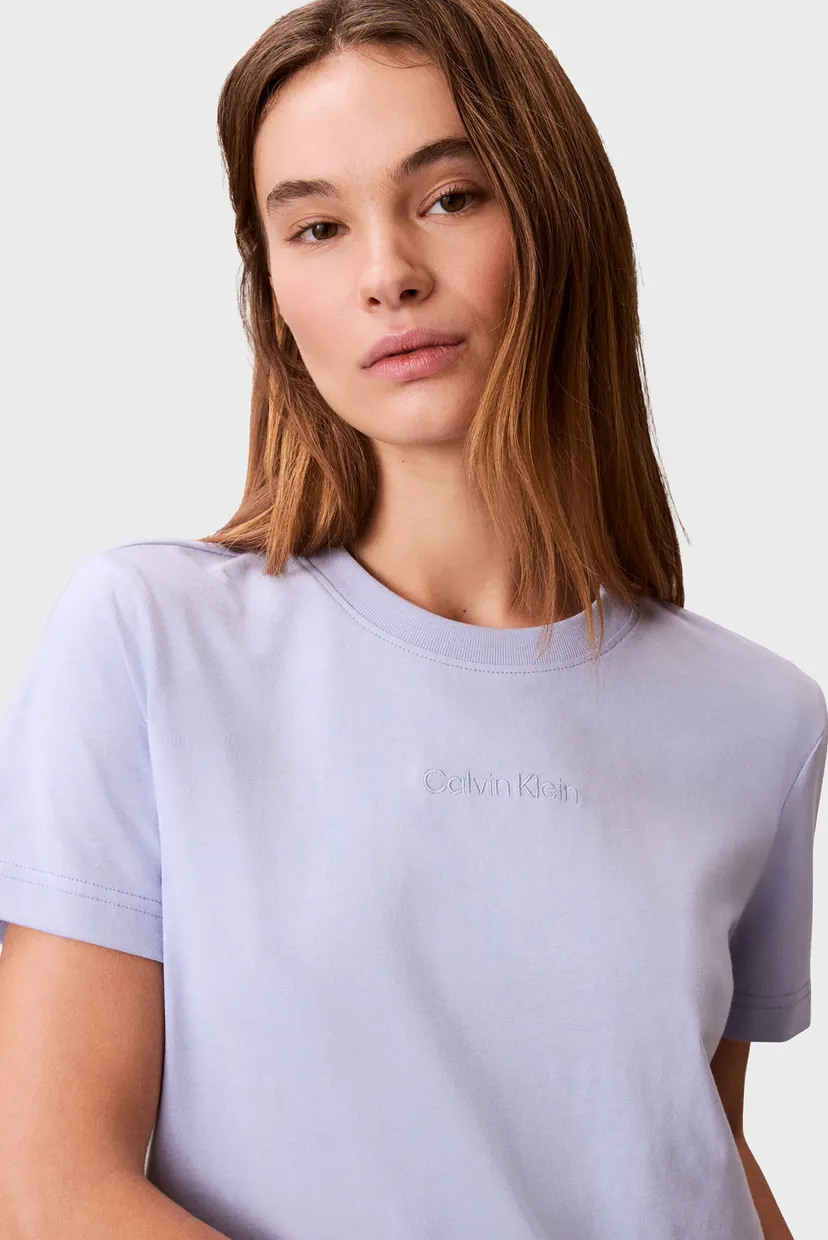 Женская голубая футболка LOGO GRAPHIC TEE 5