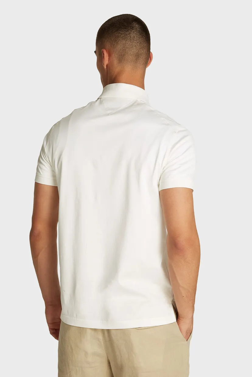 Мужское белое поло DC MERCERIZED SLIM POLO 3