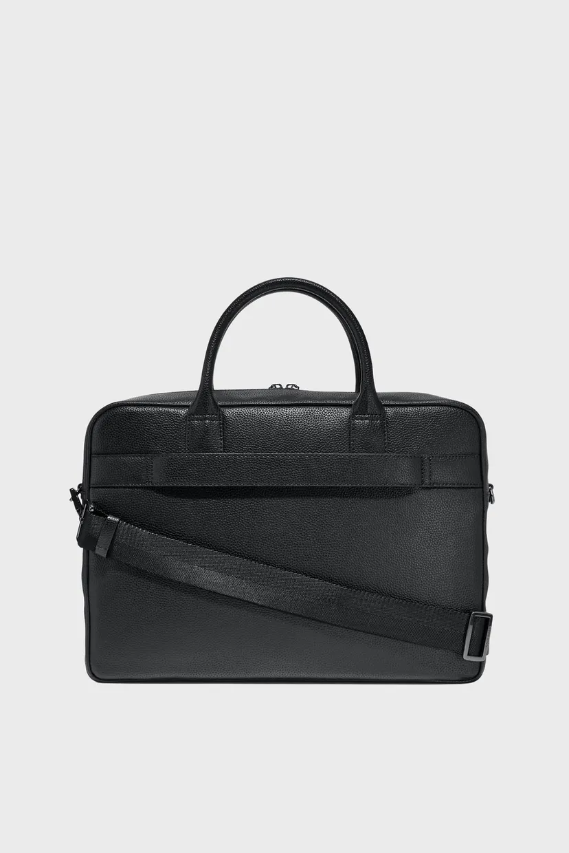 Чоловіча чорна шкіряна сумка для ноутбука Belmont Briefcase 3