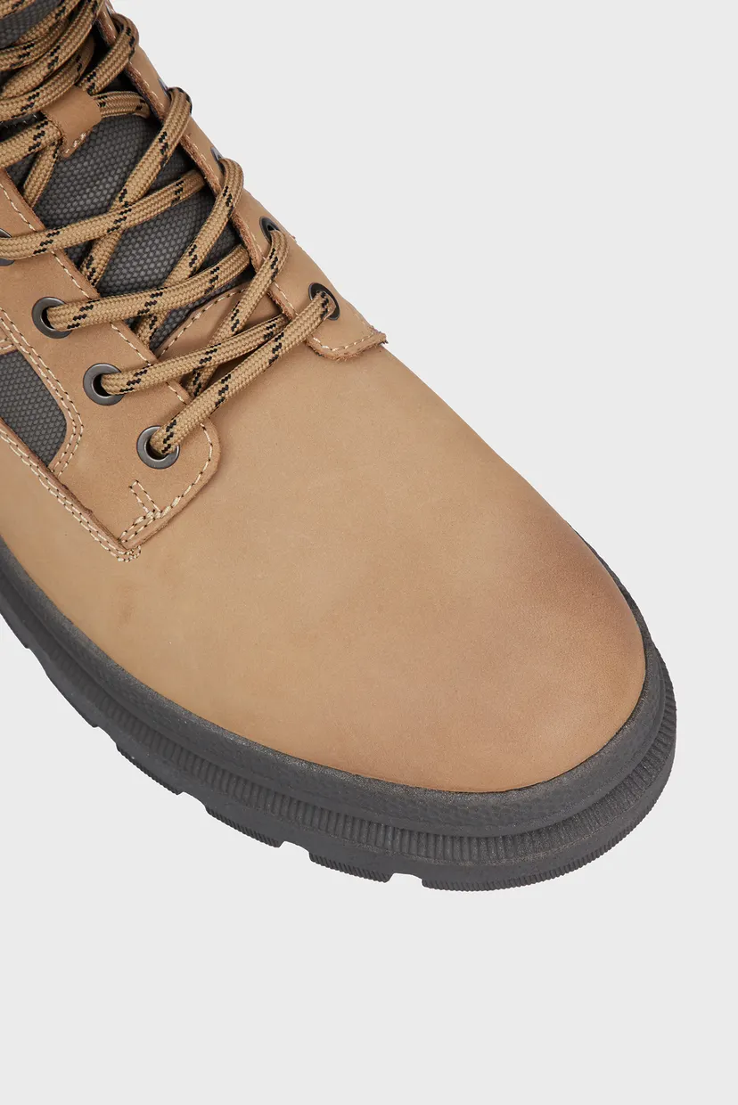 Мужские бежевые нубуковые ботинки Arron Lace Mid M 5