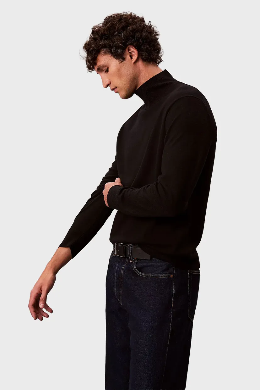 Мужской черный гольф MERINO 5