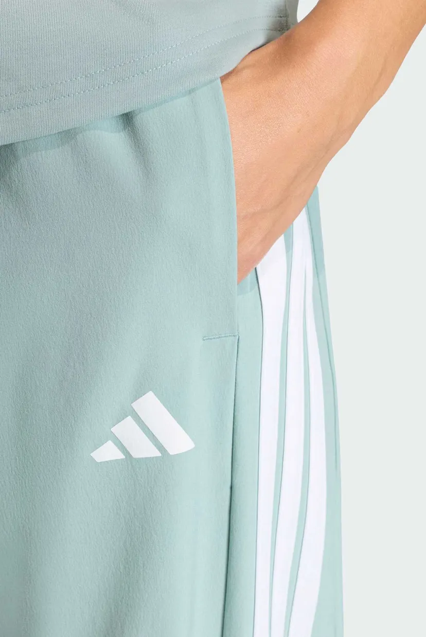 Женские мятные спортивные брюки Train Essentials 3-Stripes Woven 4