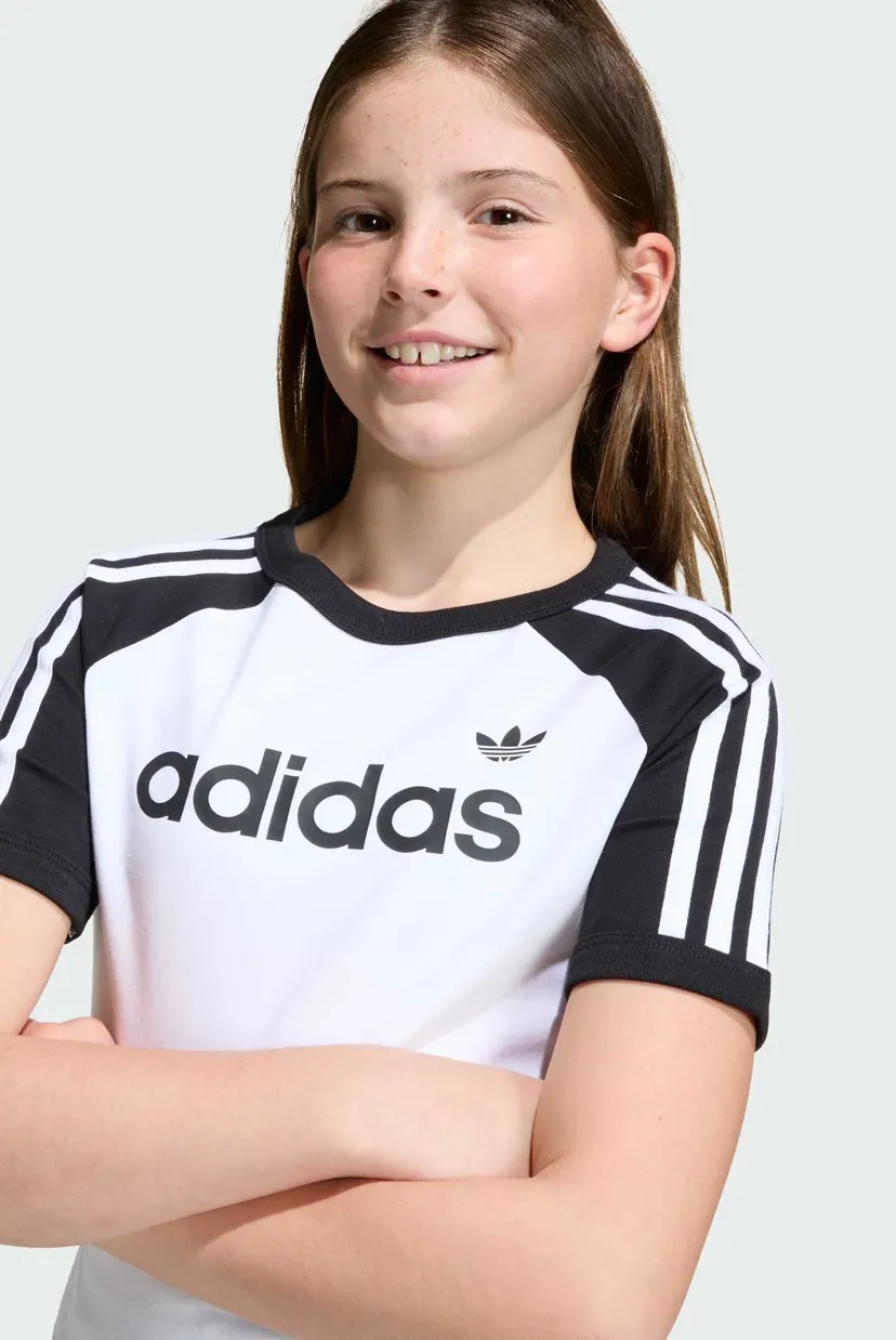 Дитяча біла футболка 3 STRIPES SLIM 4