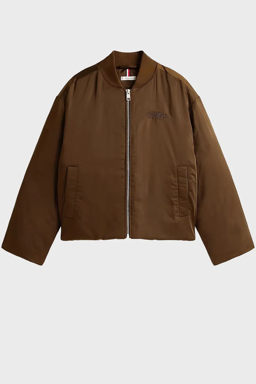 Женский коричневый бомбер SATEEN 4