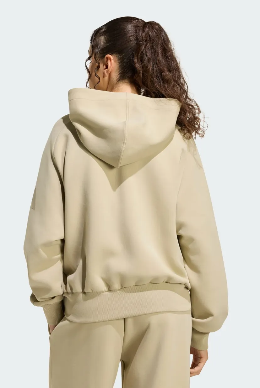 Жіноче бежеве худі SOFT LUX FULL-ZIP adidas KE9146 — MD-Fashion