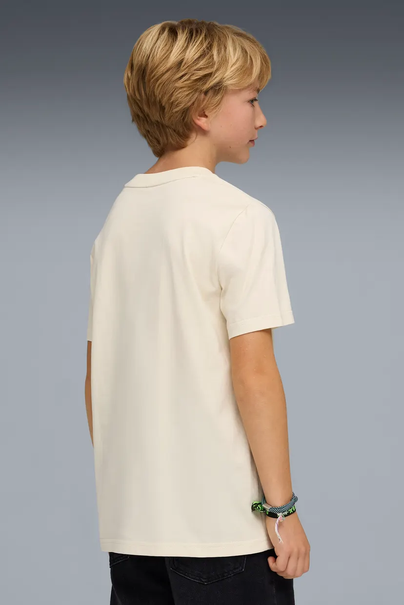 Дитяча бежева футболка Essentials No.1 Logo Tee Youth 3