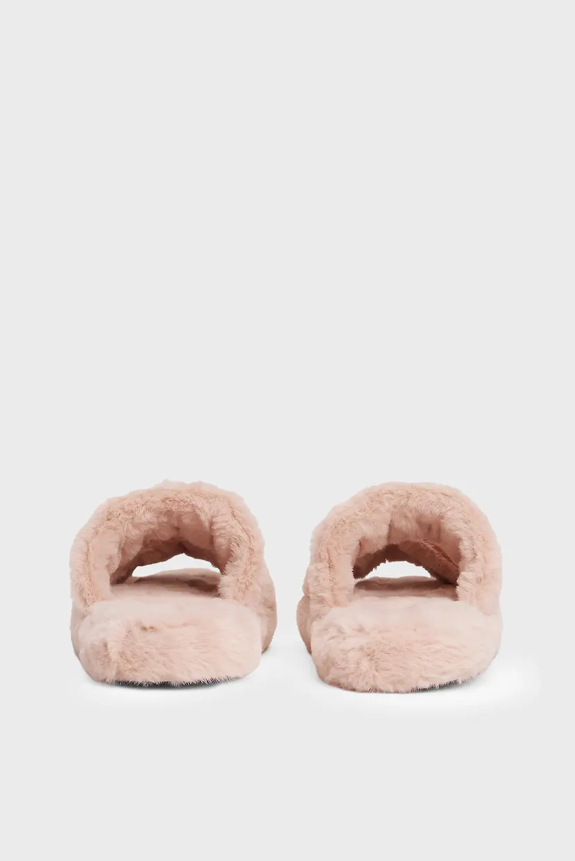 Жіночі рожеві капці HILFIGER FUR SLIPPER 5