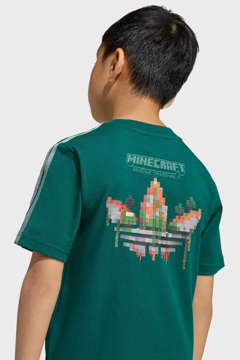Детская темно-зеленая футболка ADIDAS MINECRAFT LOOSE 5