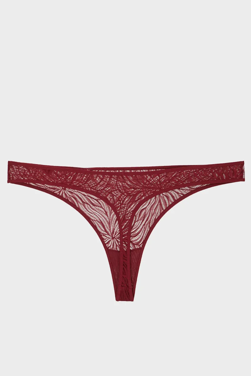 Жіночі червоні трусики THONG 7