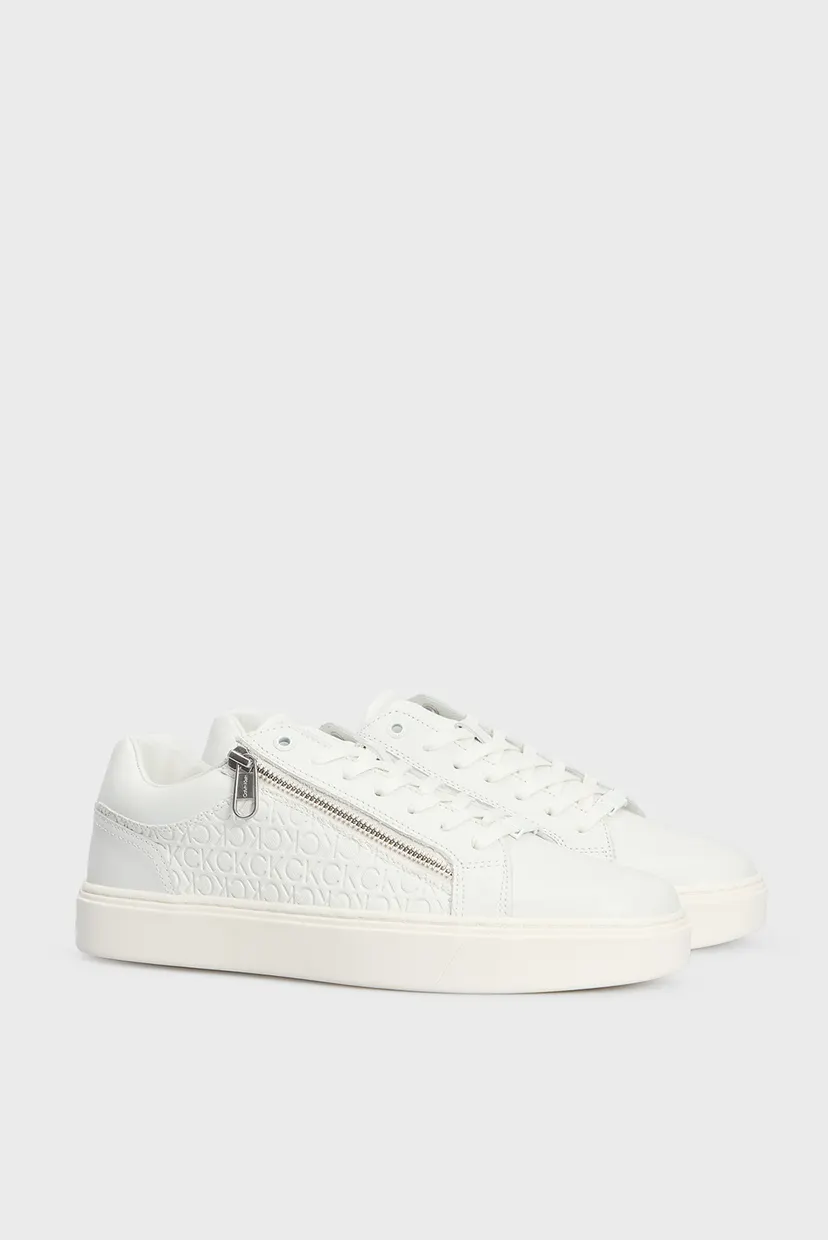 Мужские белые сникерсы LOW TOP LACE UP W/ ZIP MONO 3