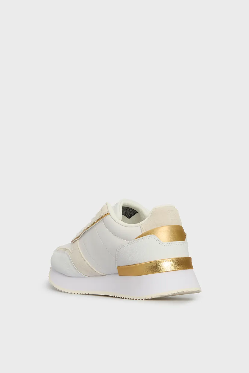 Жіночі білі шкіряні кросівки LUX MONOGRAM RUNNER 5