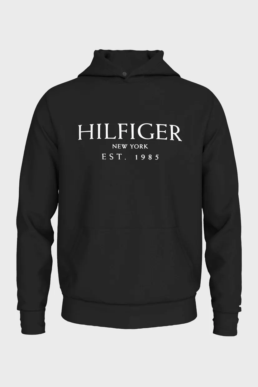 Мужское черное худи BIG HILFIGER HOODY 6