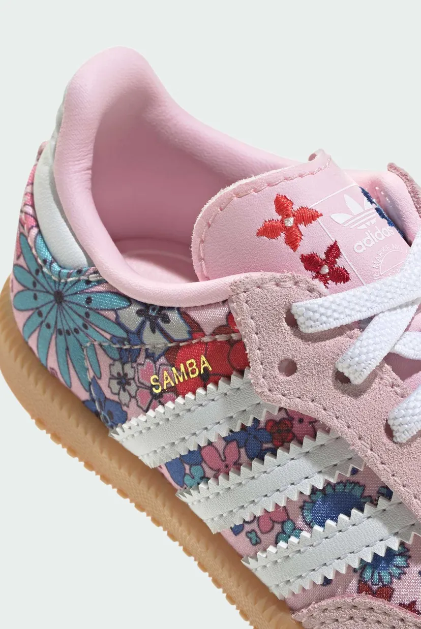 Дитячі пудрові снікерси ADIDAS LIBERTY LONDON SAMBA OG COMFORT CLOSURE ELASTIC LACE 8
