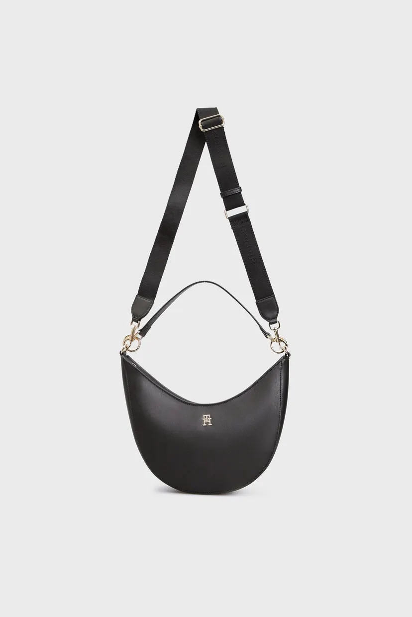 Жіноча чорна сумка TH MONOTYPE SADDLE BAG 5