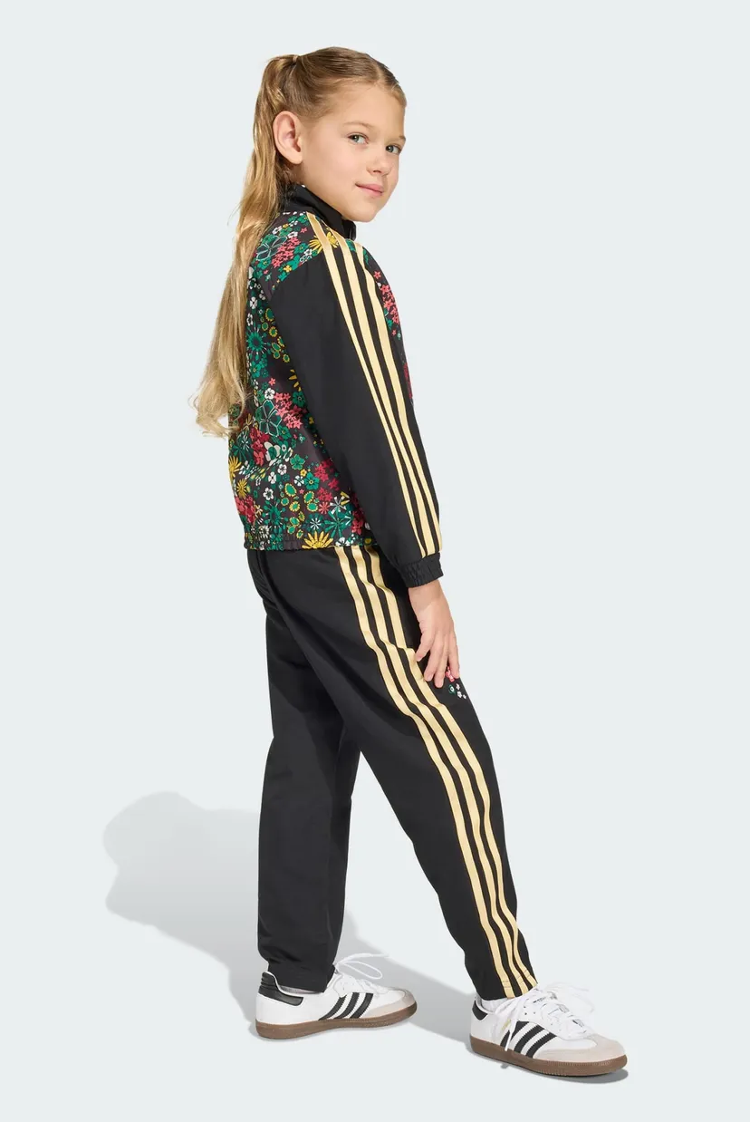 Дитячий чорний спортивний костюм з візерунком (кофта, штани) adidas Originals x Liberty London 3