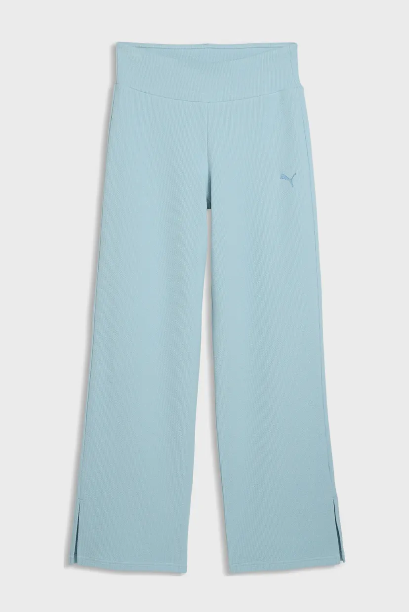 Женские голубые спортивные брюки Essentials Elevated High-Waist Straight-Leg Pants Women 4