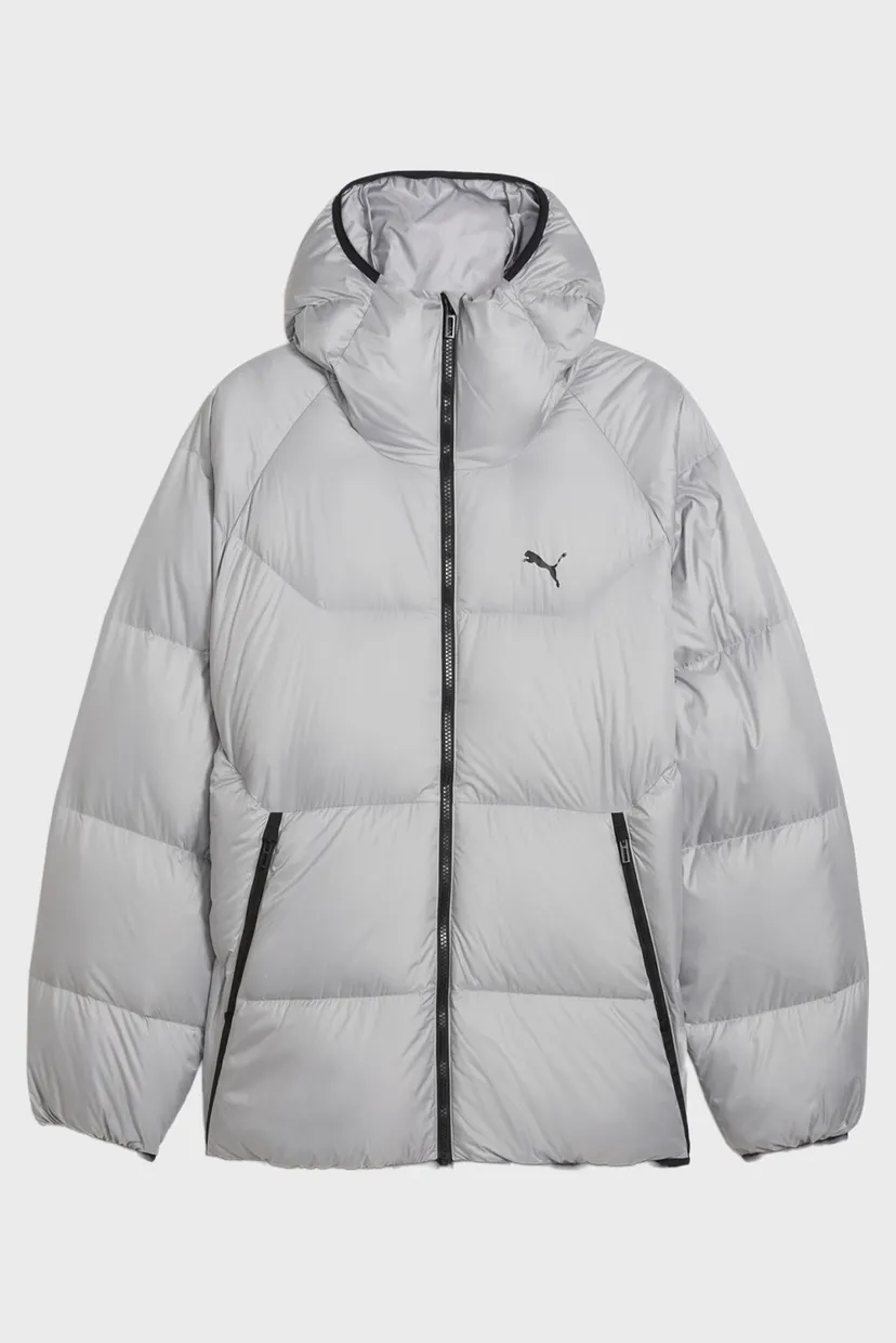 Чоловічий сірий пуховик  Hooded Down Puffer Jacket Men 4