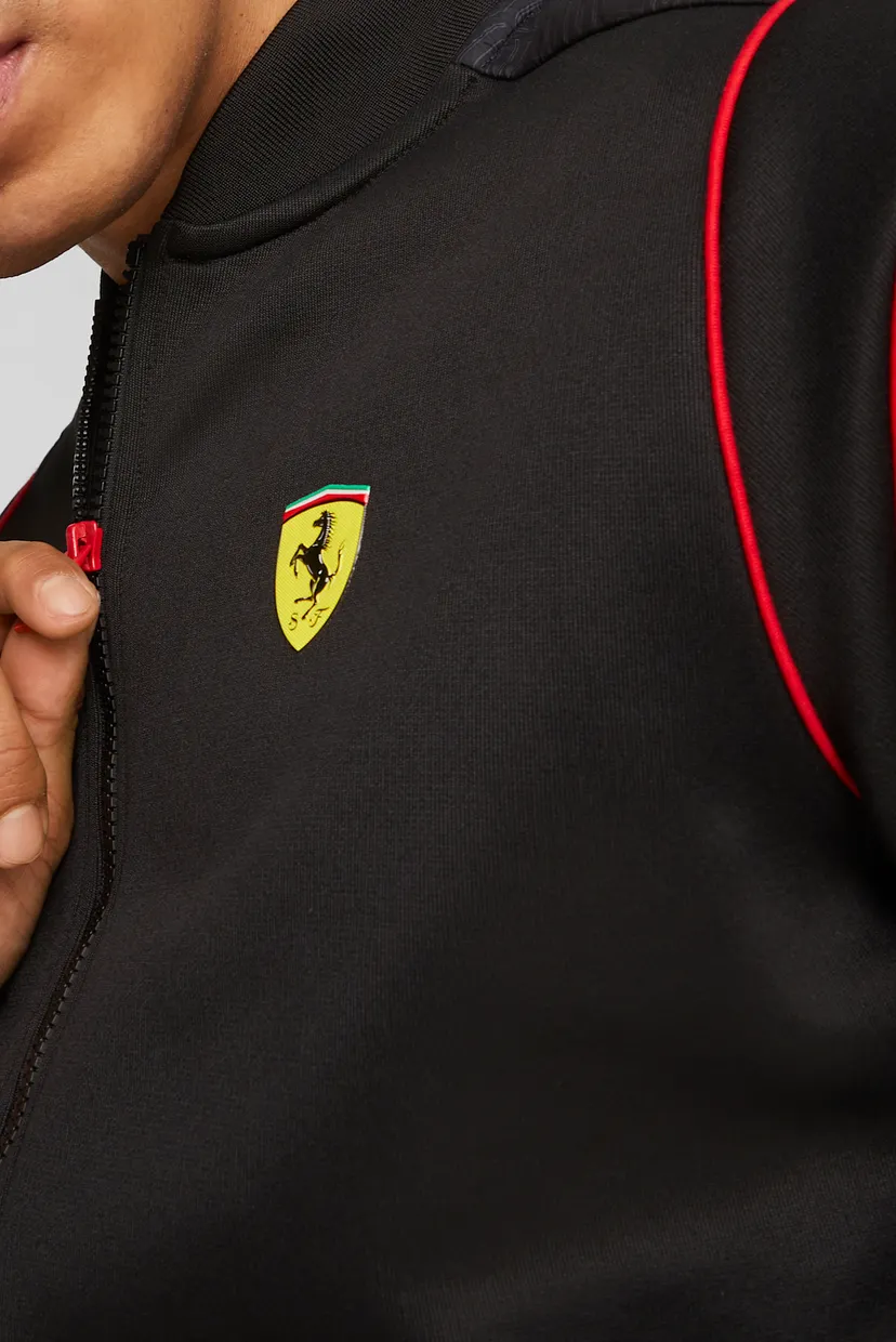 Мужской черный бомбер Scuderia Ferrari Race MT7 Track Jacket 5