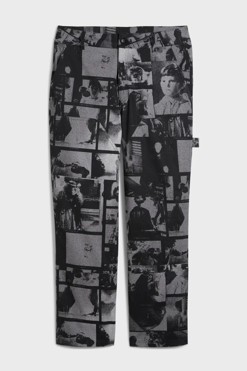 Мужские черные спортивные брюки с узором Hoops x E.T. Basketball Pants Men 6
