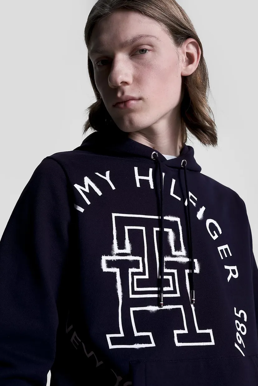 Чоловіче темно-синє худі MONOGRAM INK ROUNDEL HOODY 4