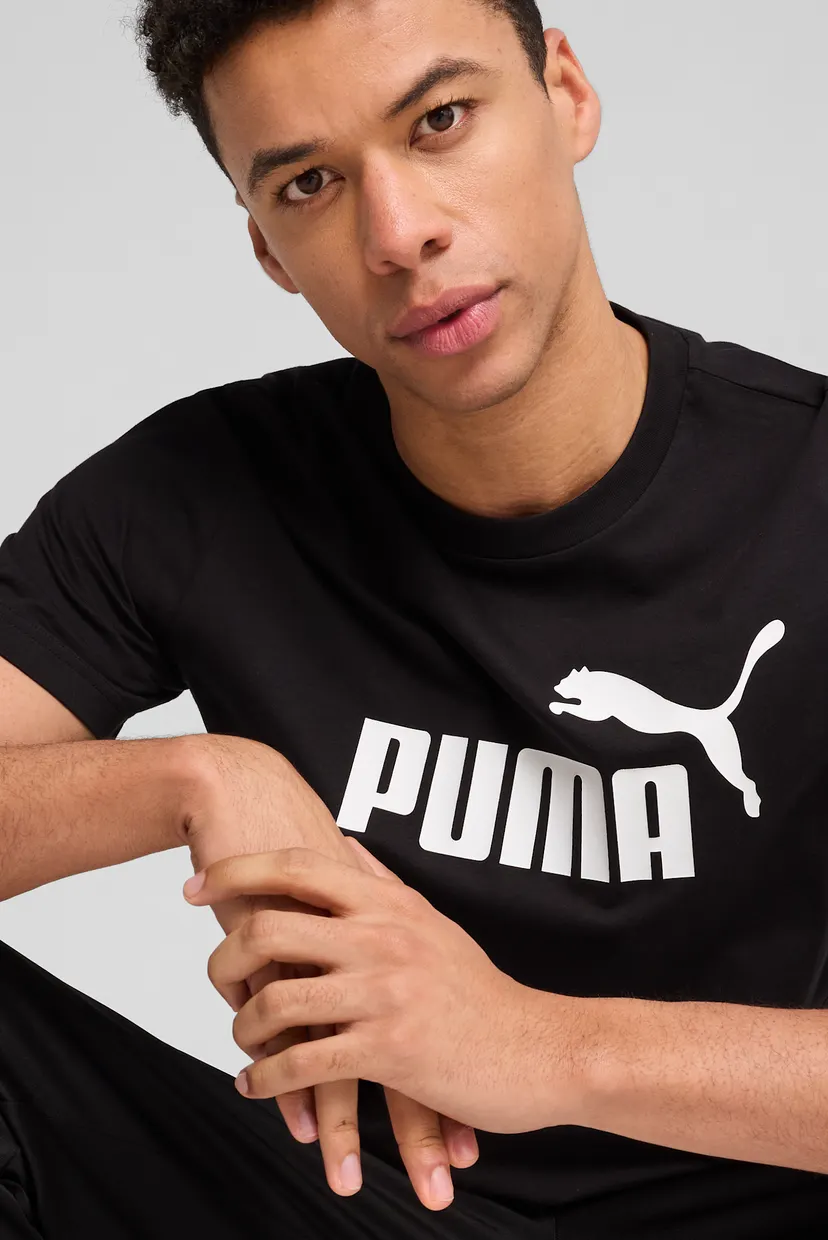 Мужская черная футболка Essentials No. 1 Logo Tee Men 5