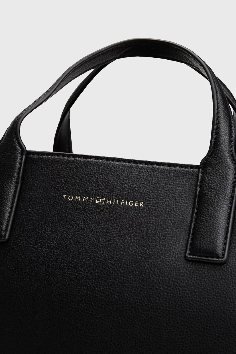 Женская черная сумка TH LOGOTAPE SATCHEL 6