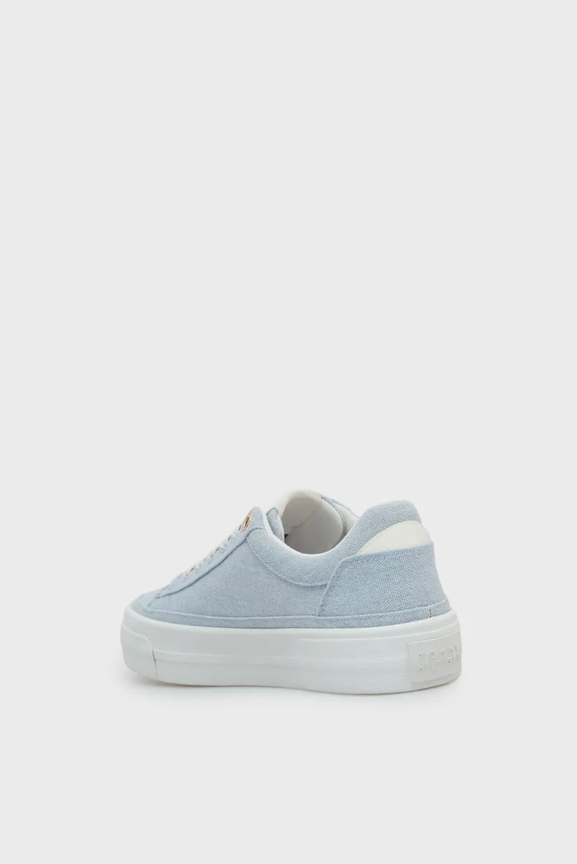 Жіночі блакитні снікерси FOXING PLATFORM WASHED CANVAS 5