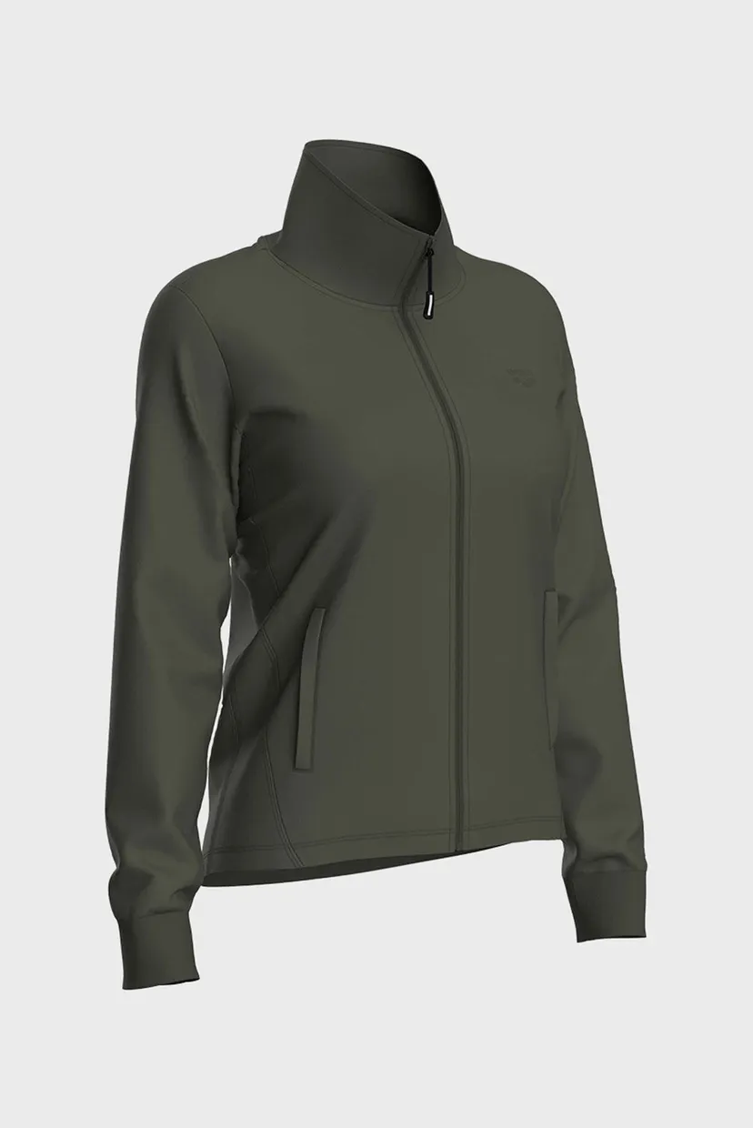 Жіноча оливкова спортивна кофта BRUSHED 3