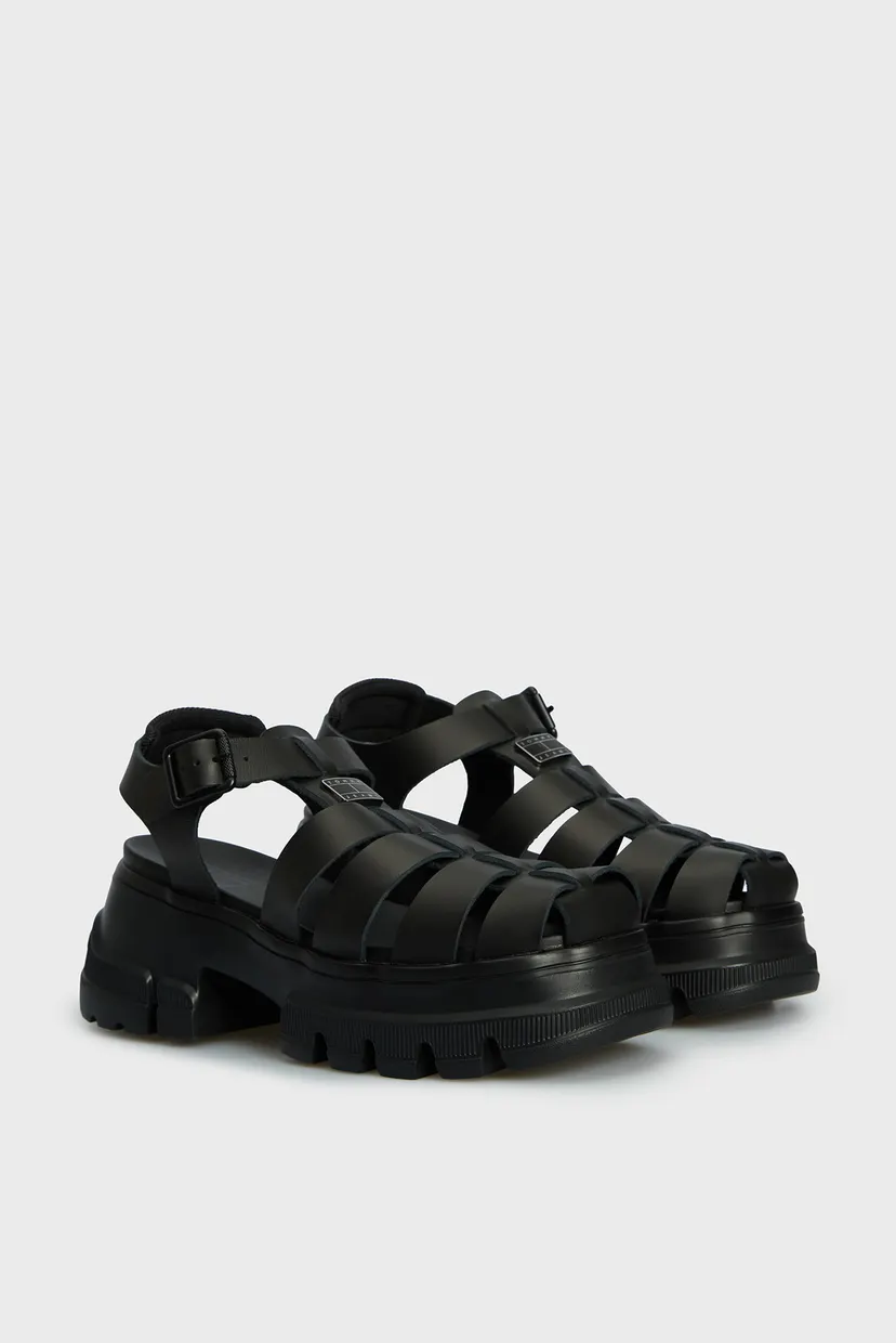 Жіночі чорні шкіряні сандалі TJW FISHERMAN SANDAL 3