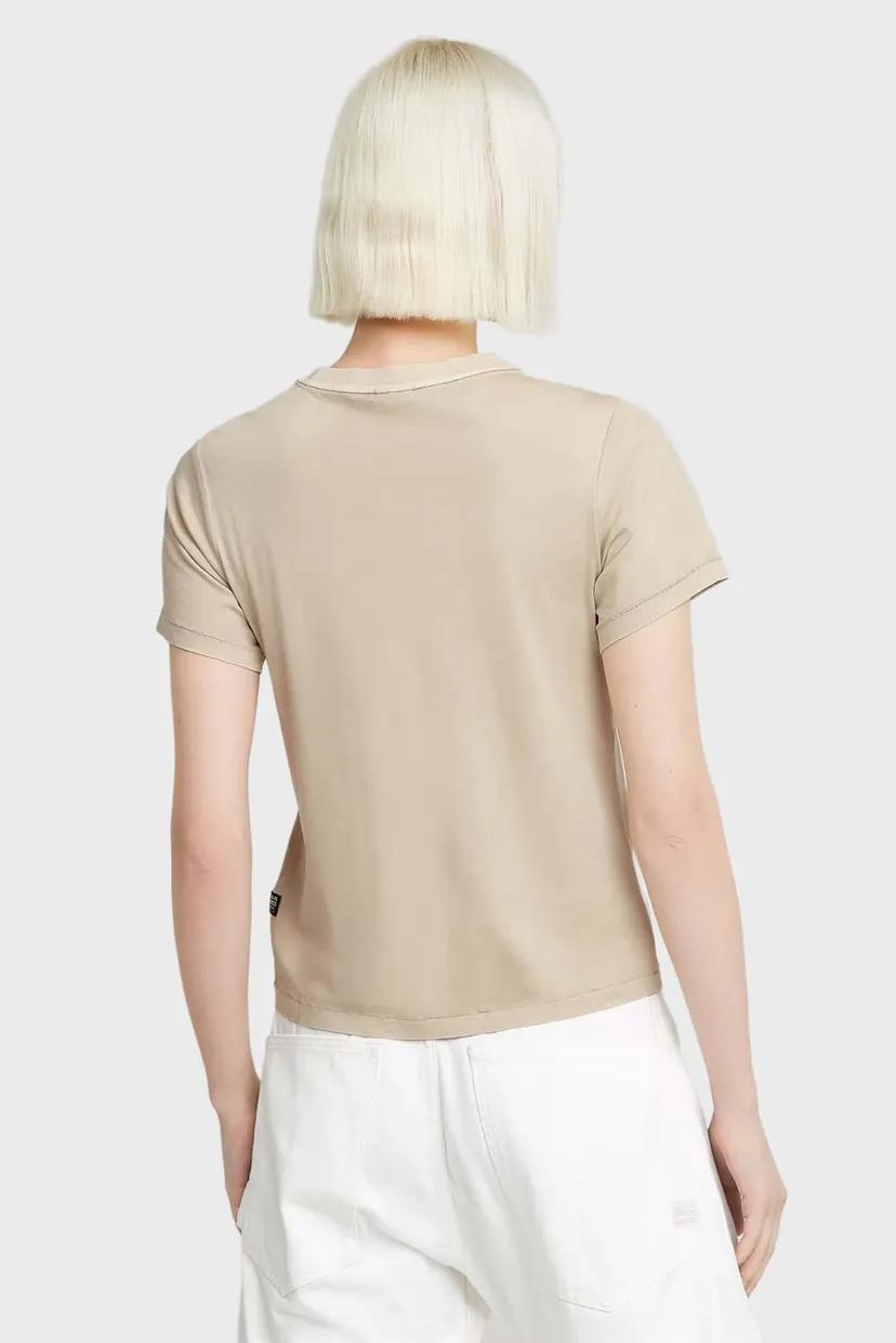 Жіноча бежева футболка Overdyed 3