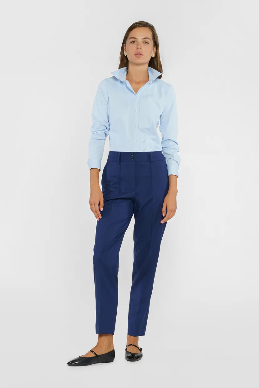 Женская голубая рубашка 4