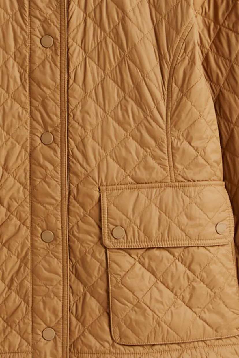Жіноча бежева куртка PADDED NYLON SLIM QUILTED 5