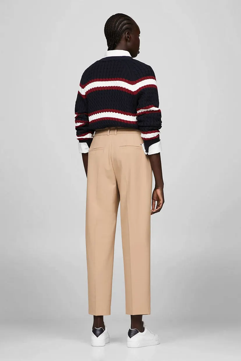 Женские бежевые брюки TAPERED WO BLEND PANT 3